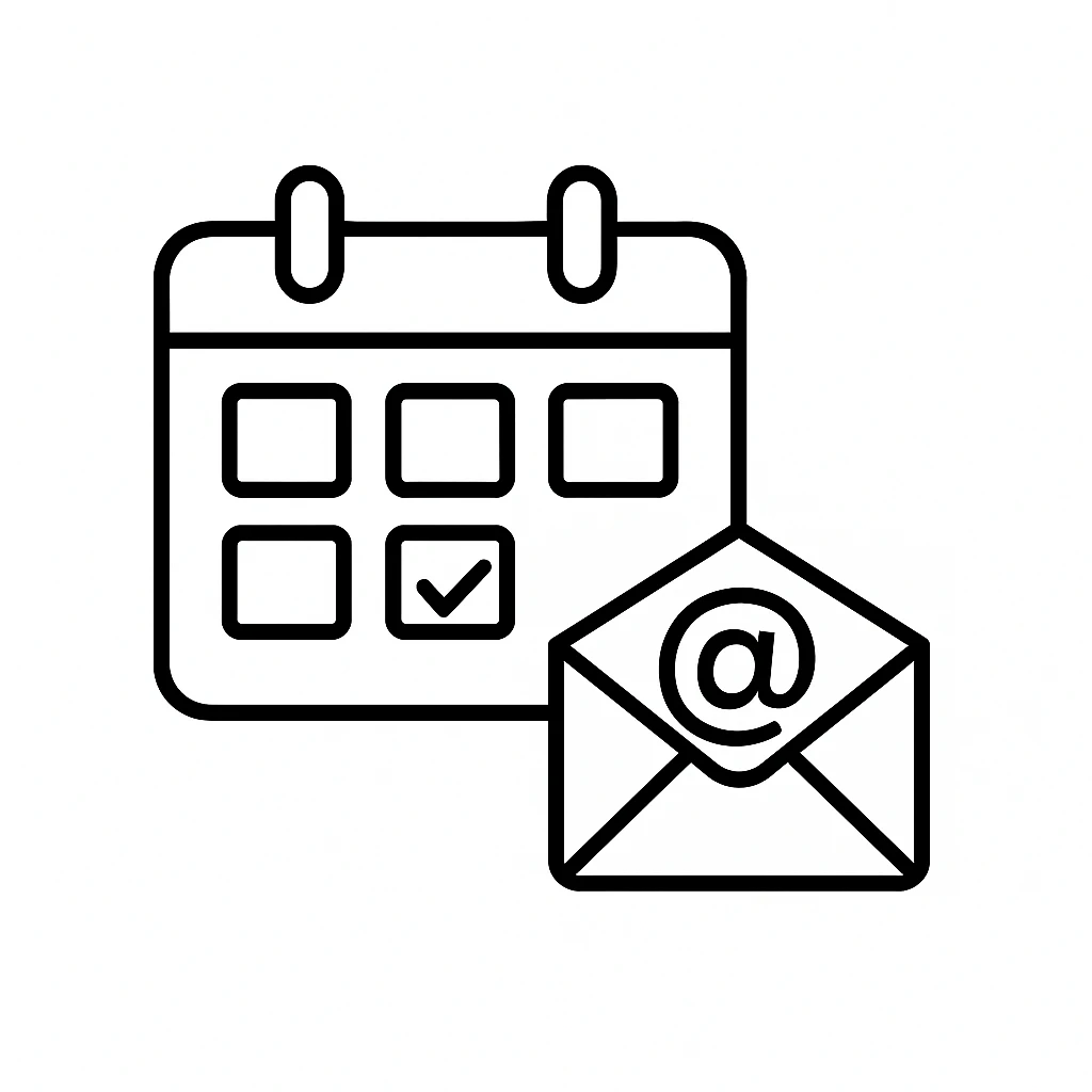 Calendar and email organization illustration